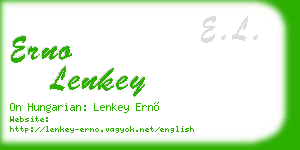 erno lenkey business card
