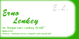 erno lenkey business card